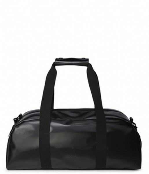 Rains Travel bag Daily Duffel Small Shiny Black (76)